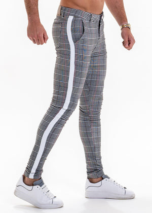 Luxe Check Chino - Grey & White-Forever Faithless