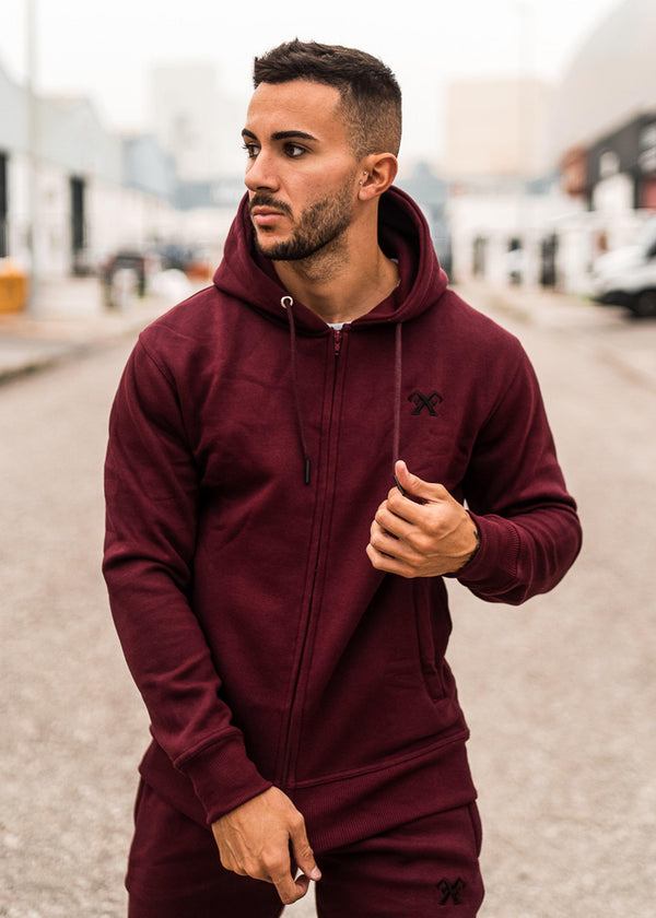 Signature Tracksuit Hoody - Burgundy-Forever Faithless