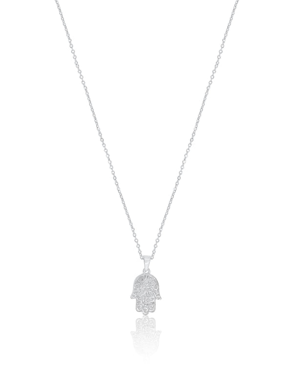 Hamsa Necklace - Silver