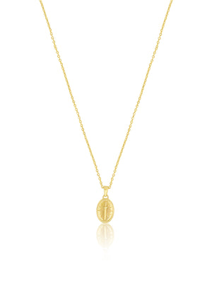 Oval Sword Necklace - Gold