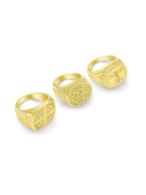 Medallion Ring - Gold & Silver