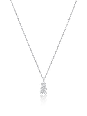 Bad Teddy Necklace - Silver