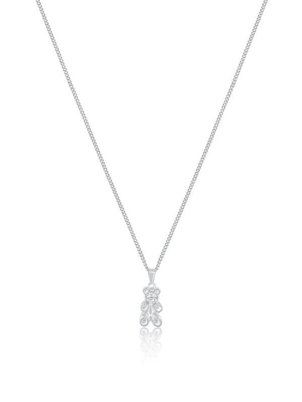 Bad Teddy Necklace - Silver