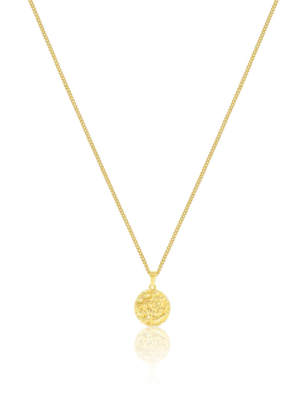 Lion Crest Necklace - Gold
