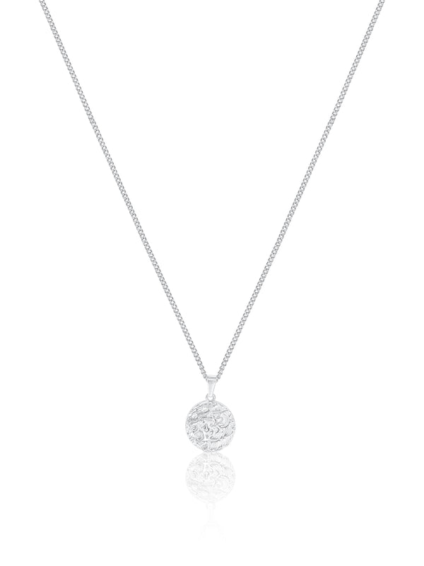 Lion Crest Necklace - Silver