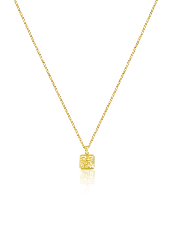 Square Angel Necklace - Gold