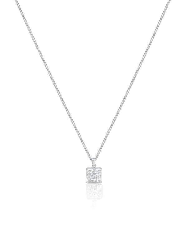 Square Angel Necklace - Silver