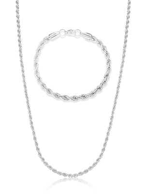 Rope Necklace - Silver