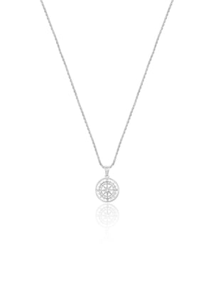 Compass Necklace - Silver