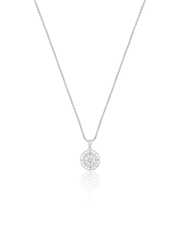 Compass Necklace - Silver