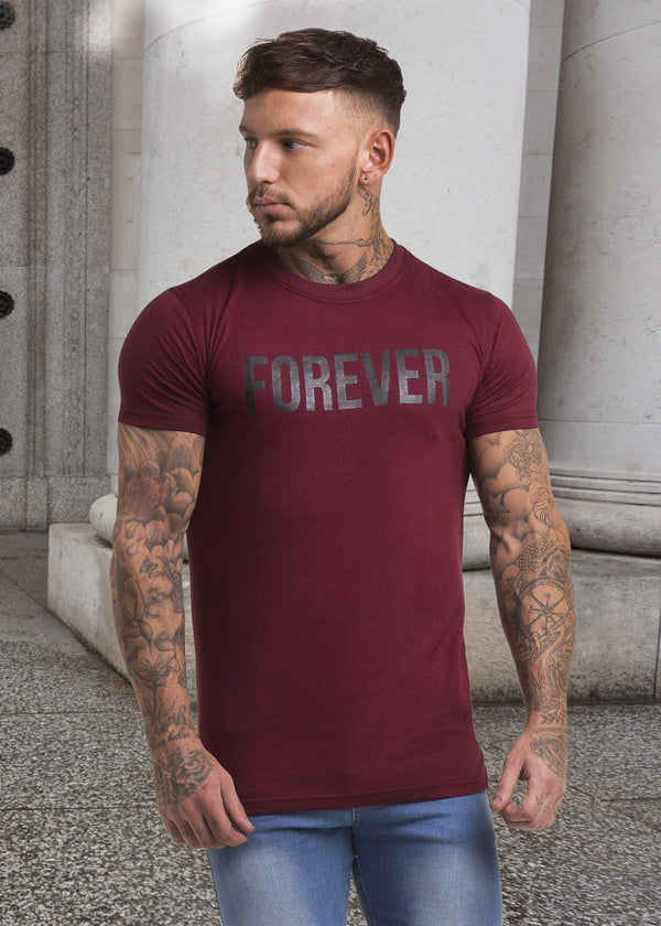 Forever T-Shirt - Burgundy-Tees-Forever Faithless