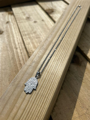 Hamsa Necklace - Silver