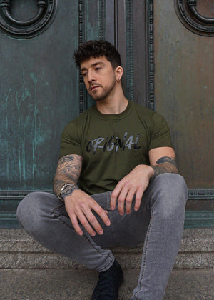 Impression T-Shirt - Olive-Forever Faithless