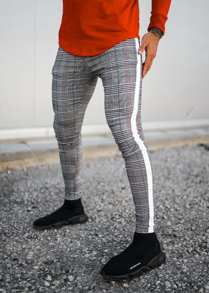 Luxe Check Chino - Grey & White-Forever Faithless