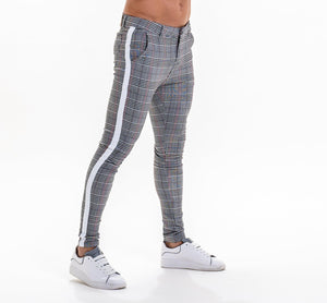 Luxe Check Chino - Grey & White-Forever Faithless