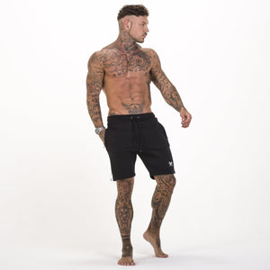 Premium Signature Piping Shorts - Black-Forever Faithless