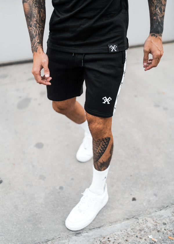 Premium Signature Piping Shorts - Black-Forever Faithless