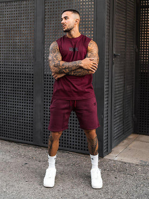 Premium Signature Shorts - Burgundy-Tracksuits-Forever Faithless