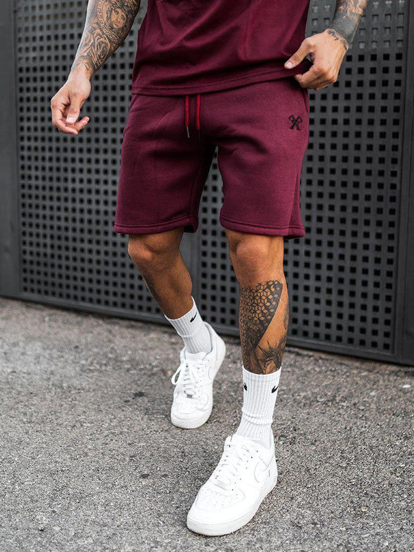 Premium Signature Shorts - Burgundy-Tracksuits-Forever Faithless