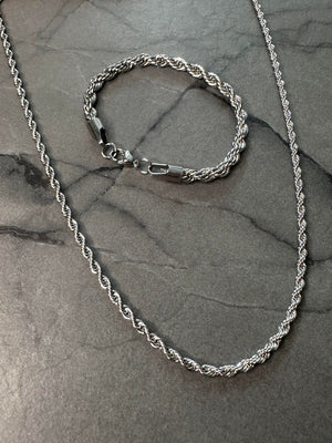 Rope Necklace - Silver