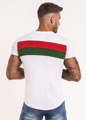 Ruben T-Shirt - White, Red & Green-Tees-Forever Faithless