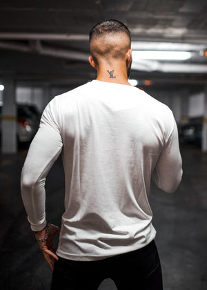 Signature Long Sleeve T-Shirt - White-Tees-Forever Faithless