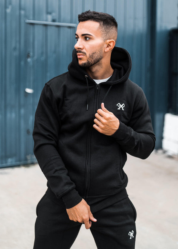 Signature Tracksuit Hoody - Black-Forever Faithless