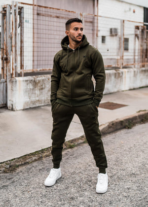 Signature Tracksuit Hoody - Olive-Tracksuits-Forever Faithless