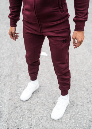 Signature Tracksuit Joggers - Burgundy-Forever Faithless