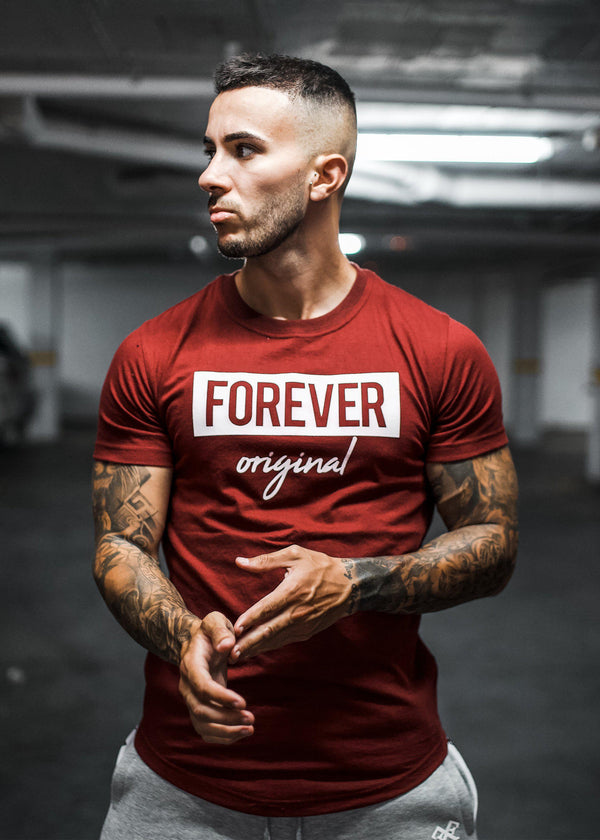 Statement T-Shirt - Burgundy-Tees-Forever Faithless