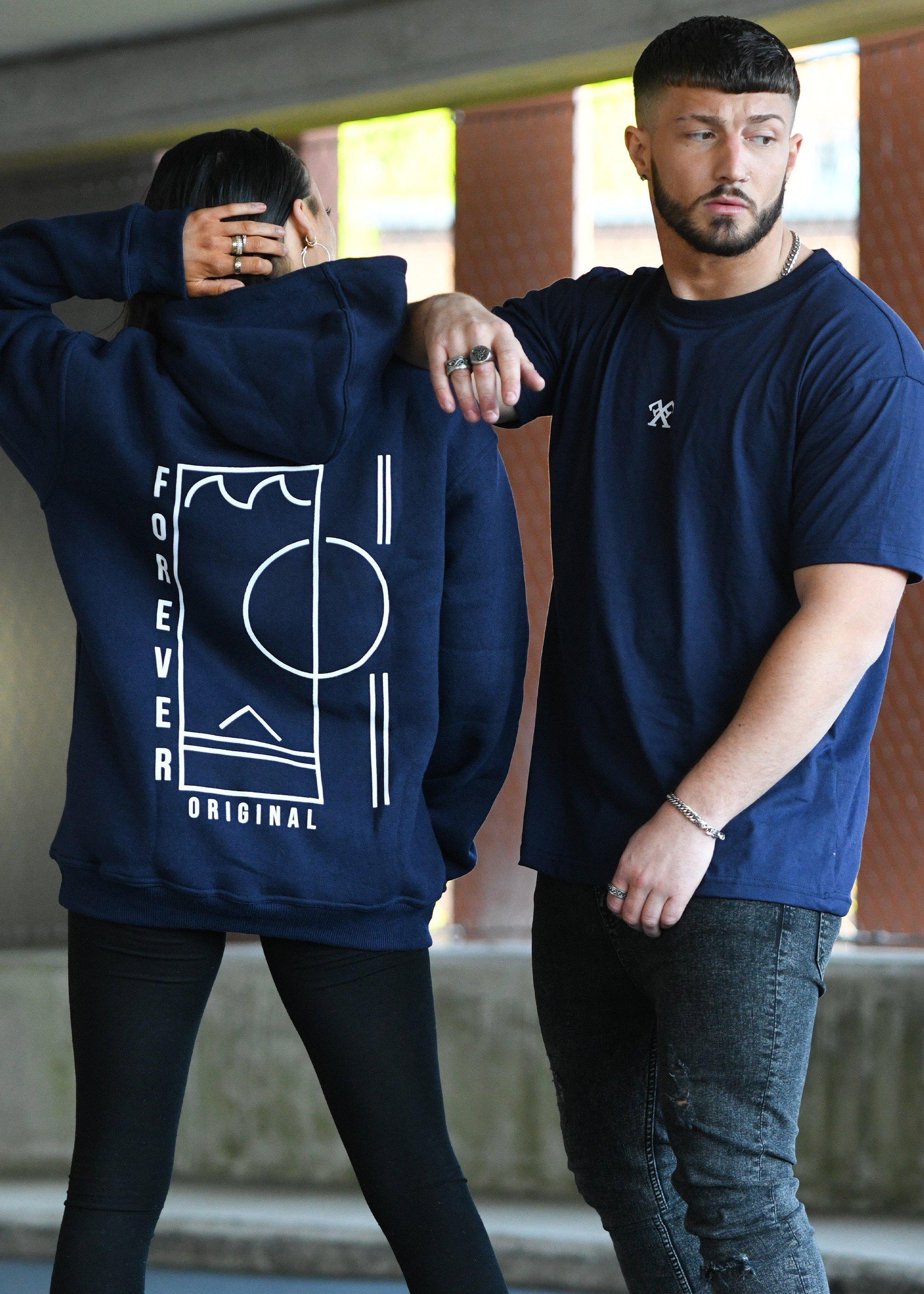Unisex Oversized Reign T-Shirt - Navy-Forever Faithless