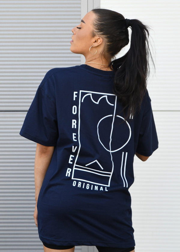 Unisex Oversized Reign T-Shirt - Navy-Forever Faithless
